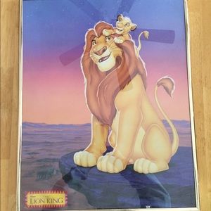 Vintage Lion King Poster in Gold Frame